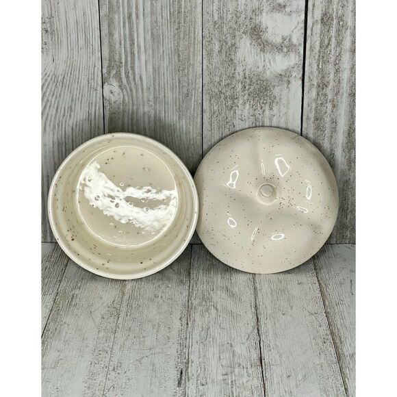 Vintage Handmade Apple Shaped Trinket Box Sugar Bowl With Lid - Picture 3 of 4